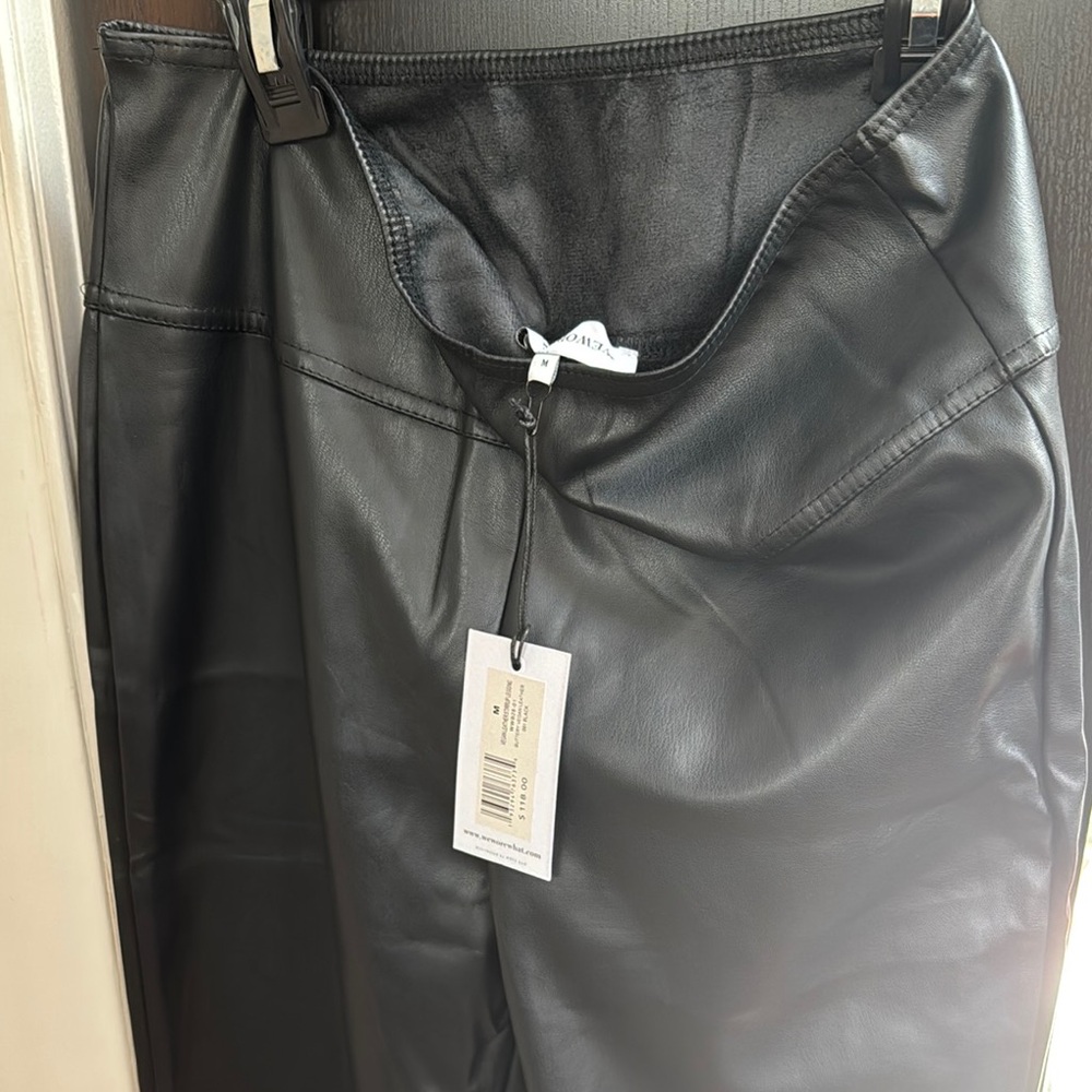 WeWoreWhat Black Leather Leggings